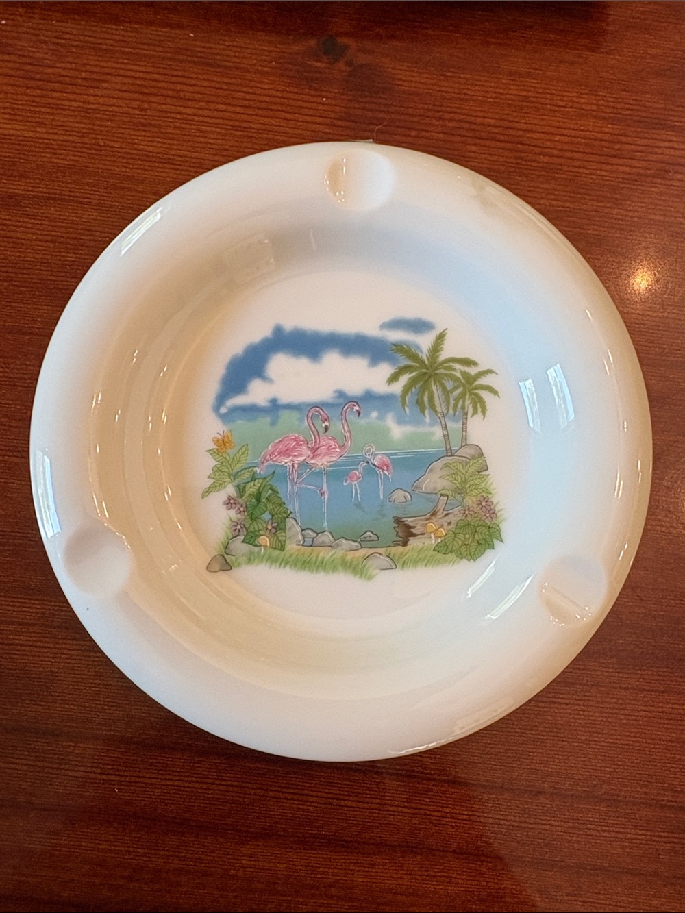 Flamingo Fantasy by Papel Ceramic Ashtray made in Japan
